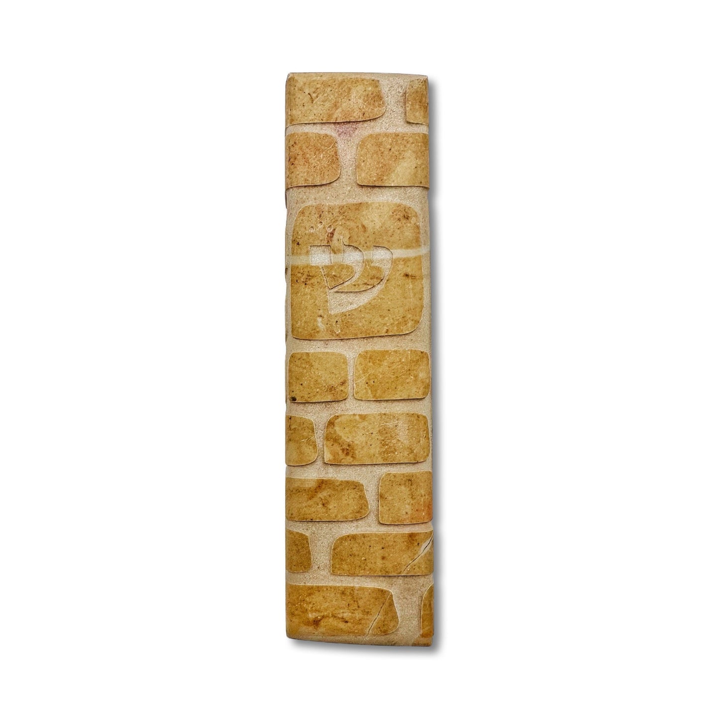 Western Wall Handmade Jerusalem Stone Mezuzah Case