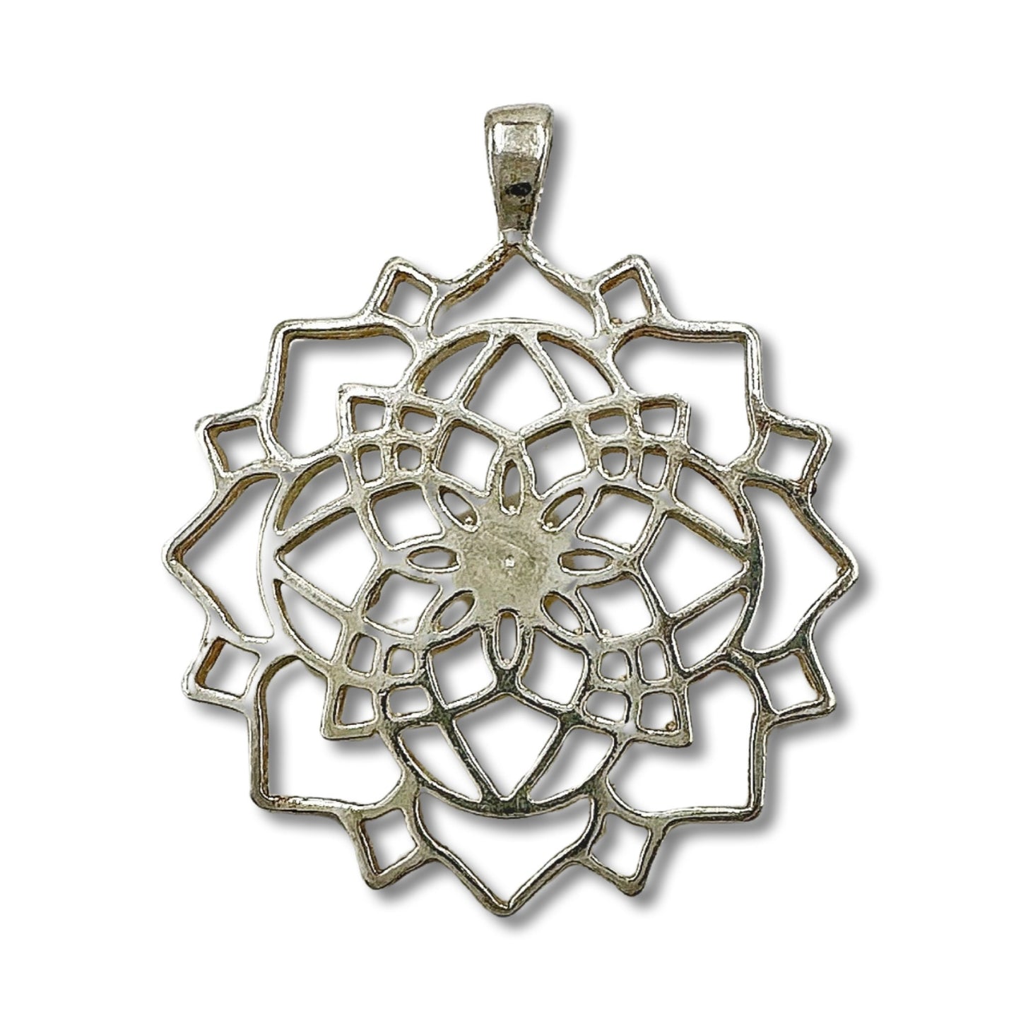 Sterling Silver Mandala Star of David Necklace/Pendant