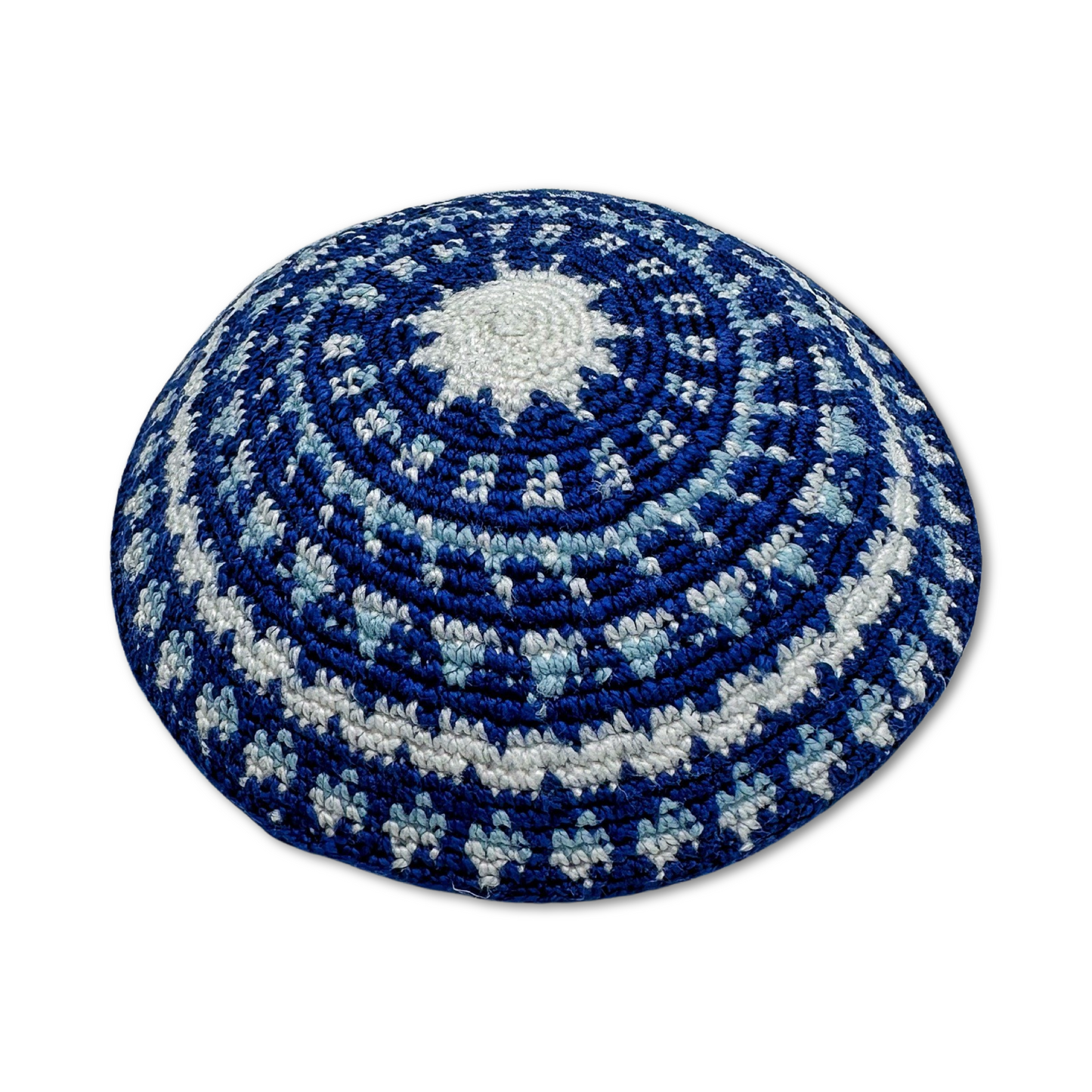 Blue Cotton Hand Made Kippah