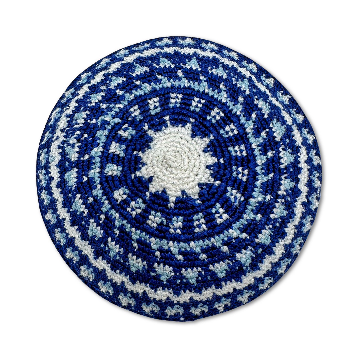 Blue Cotton Hand Made Kippah
