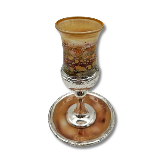 Silver & Glass Kiddush Cup