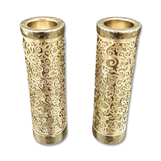 Round Shabbat Candle Holders
