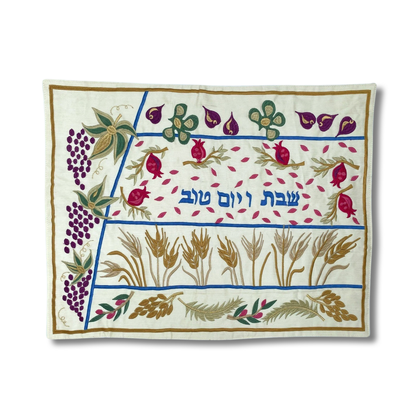 Embroidery Seven Species Challah Cover