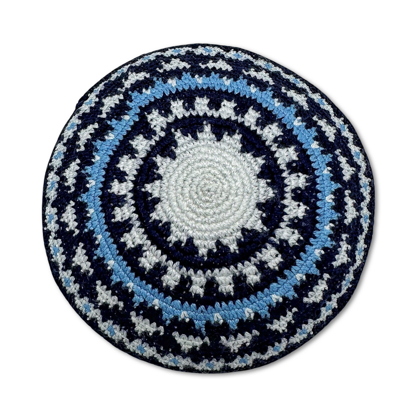 Blue Cotton Hand Made Kippah