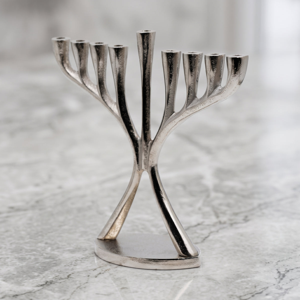 Pewter Copper Finish Aluminum Menorah