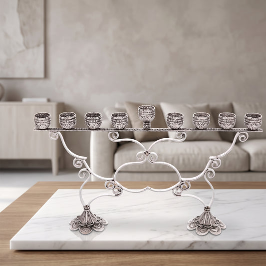 Sterling Silver Hanukkah Menorah