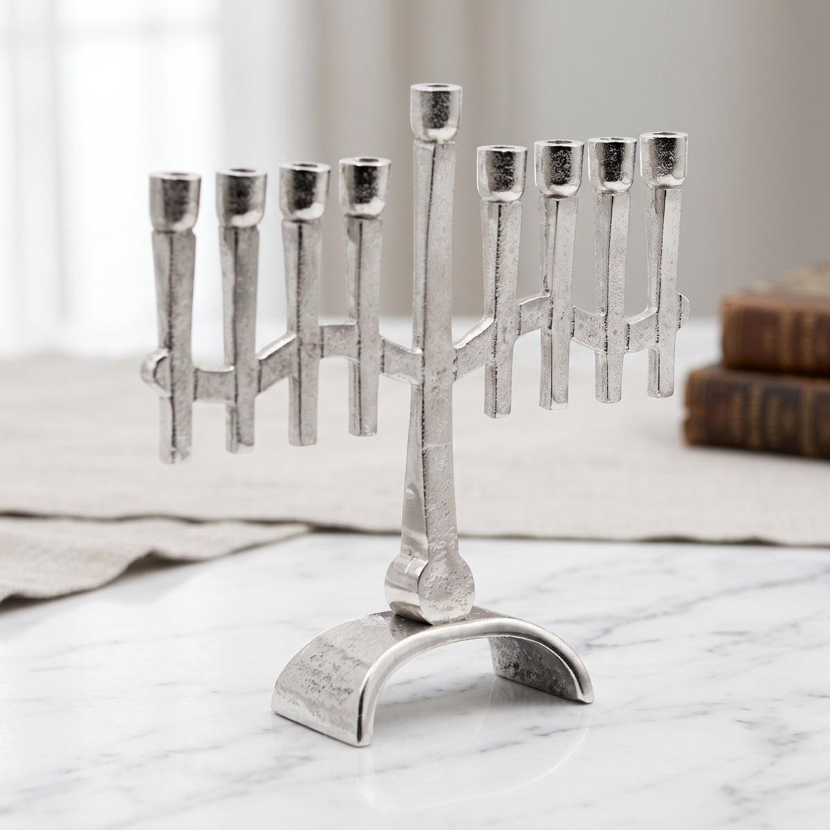 Vintage Design Silver Menorah