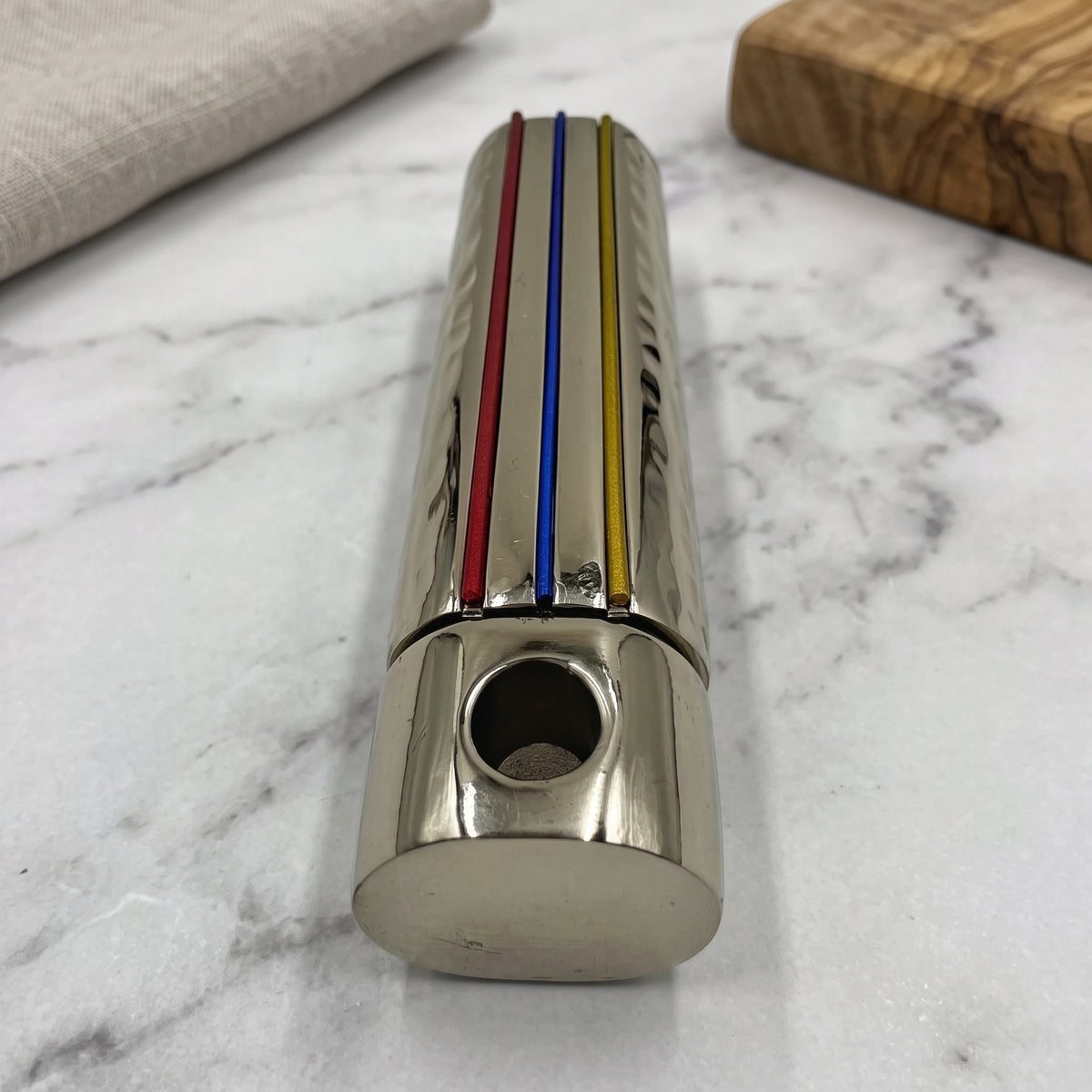 Compact Nickel Aluminum Travel Menorah