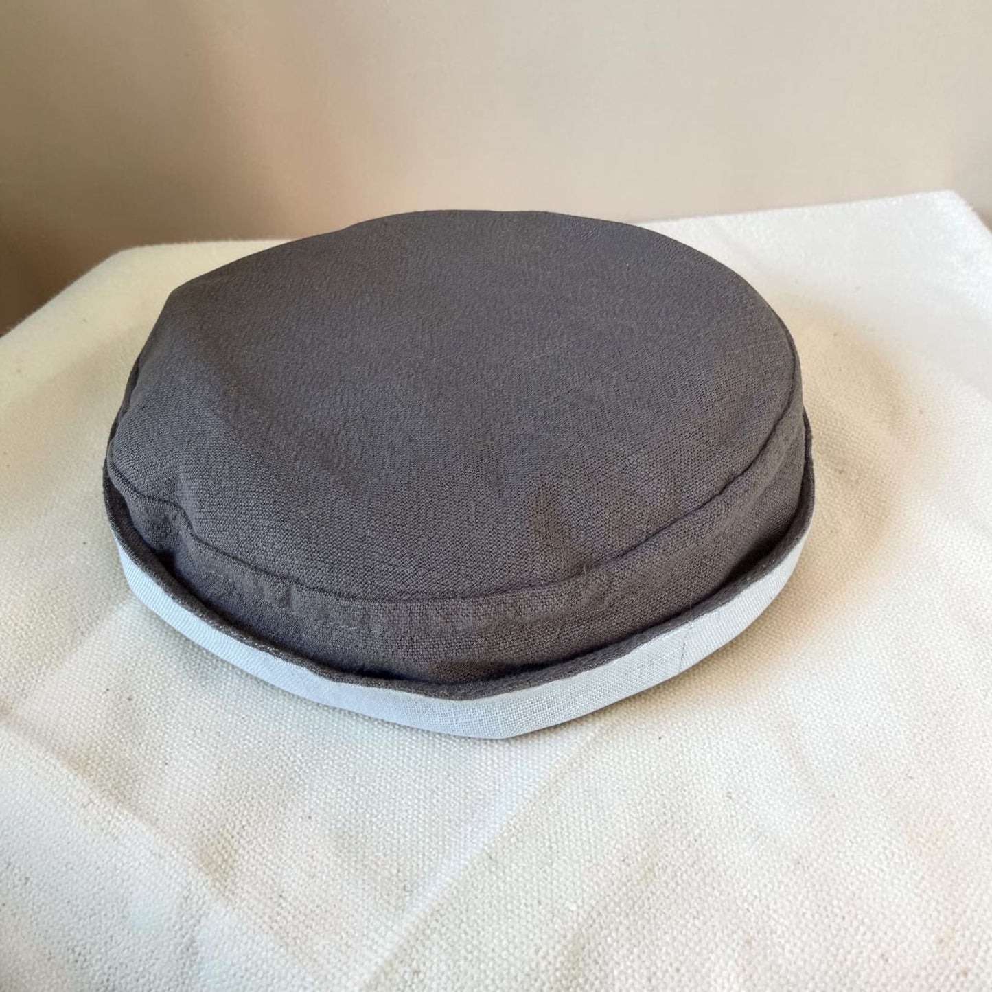 Ash Gray & Off White, Two-in-One Jewish Kippah