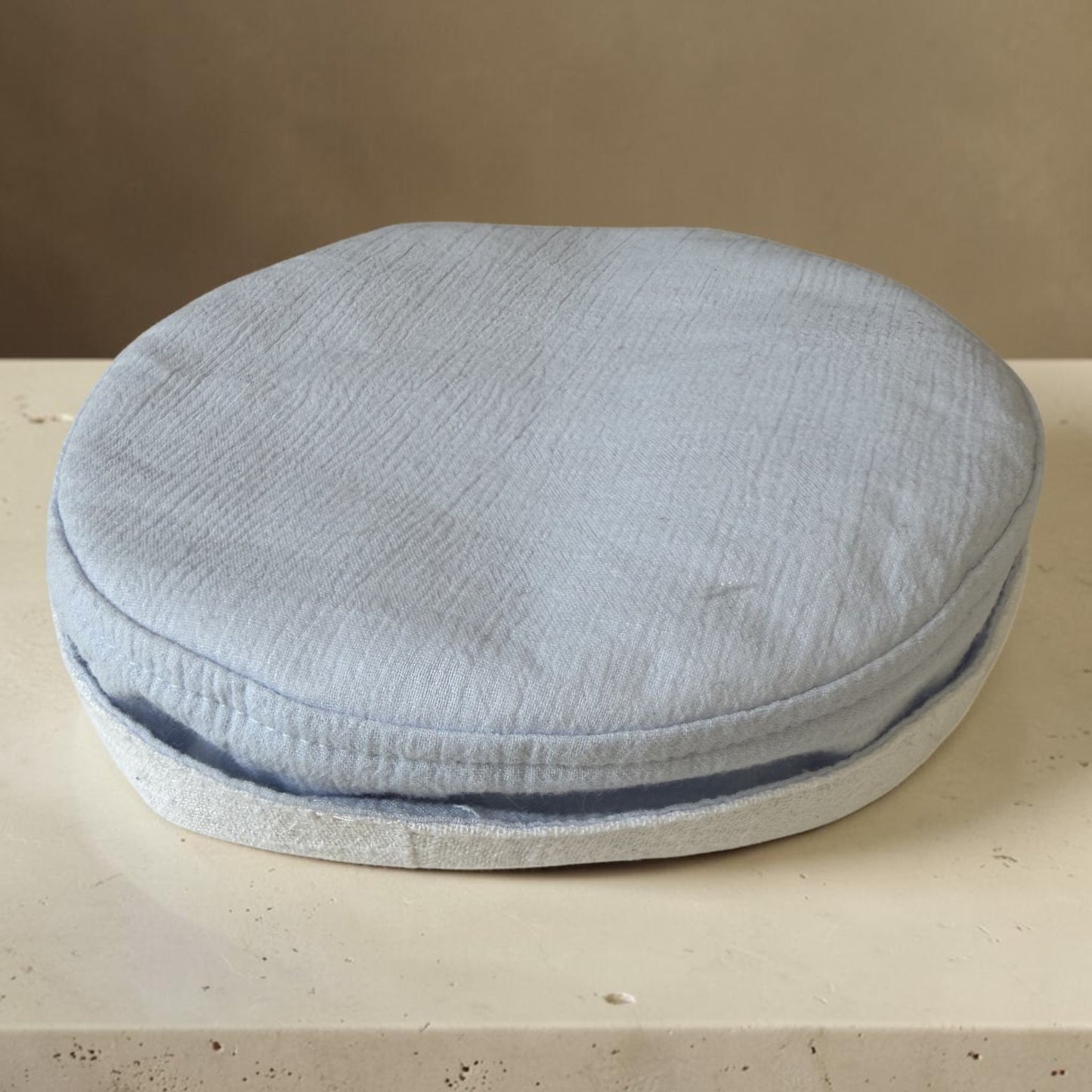 Silver Gray & Light Blue, Two-in-One Jewish Kippah