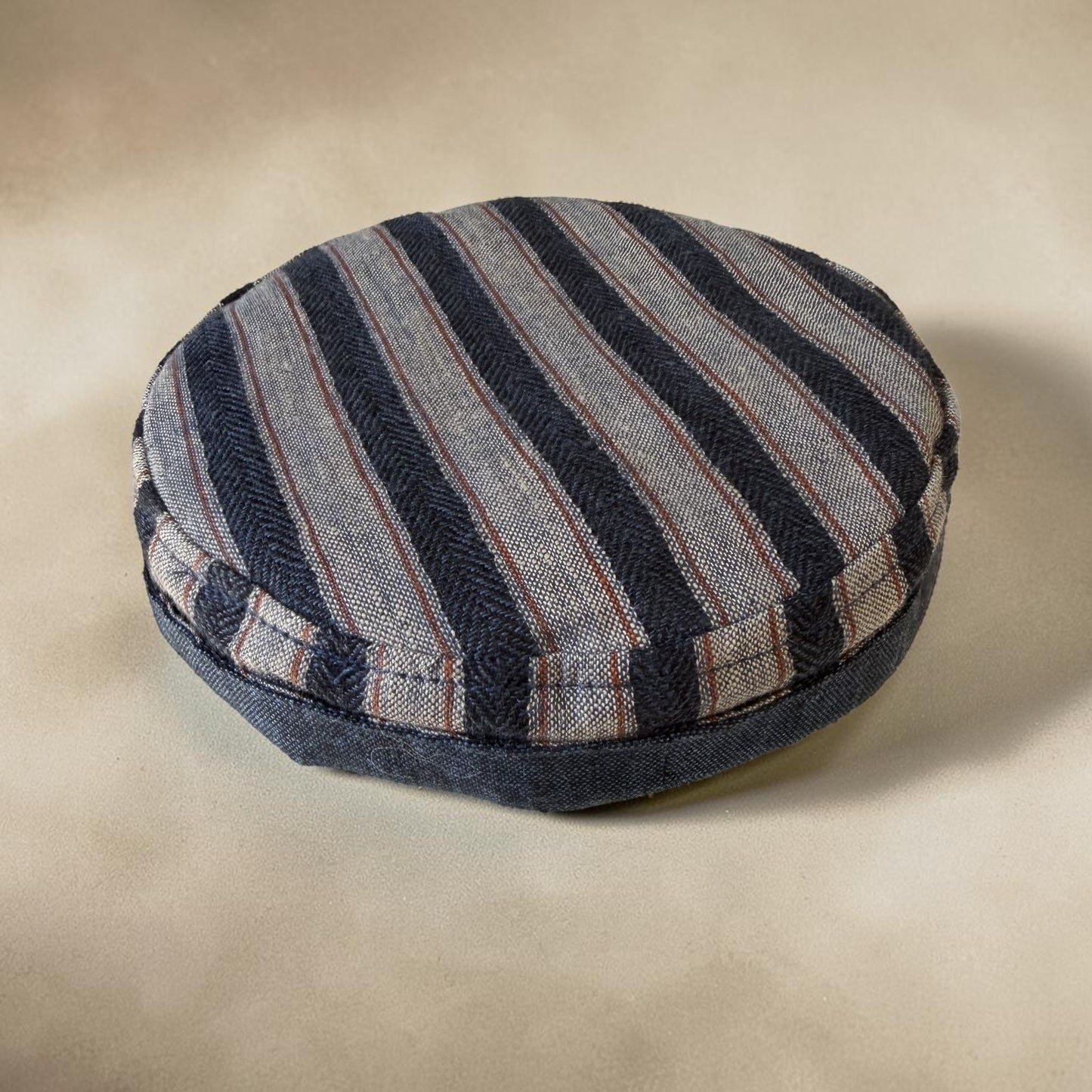 Denim Stripes & Jeans Blue, Two-in-One Jewish Kippah