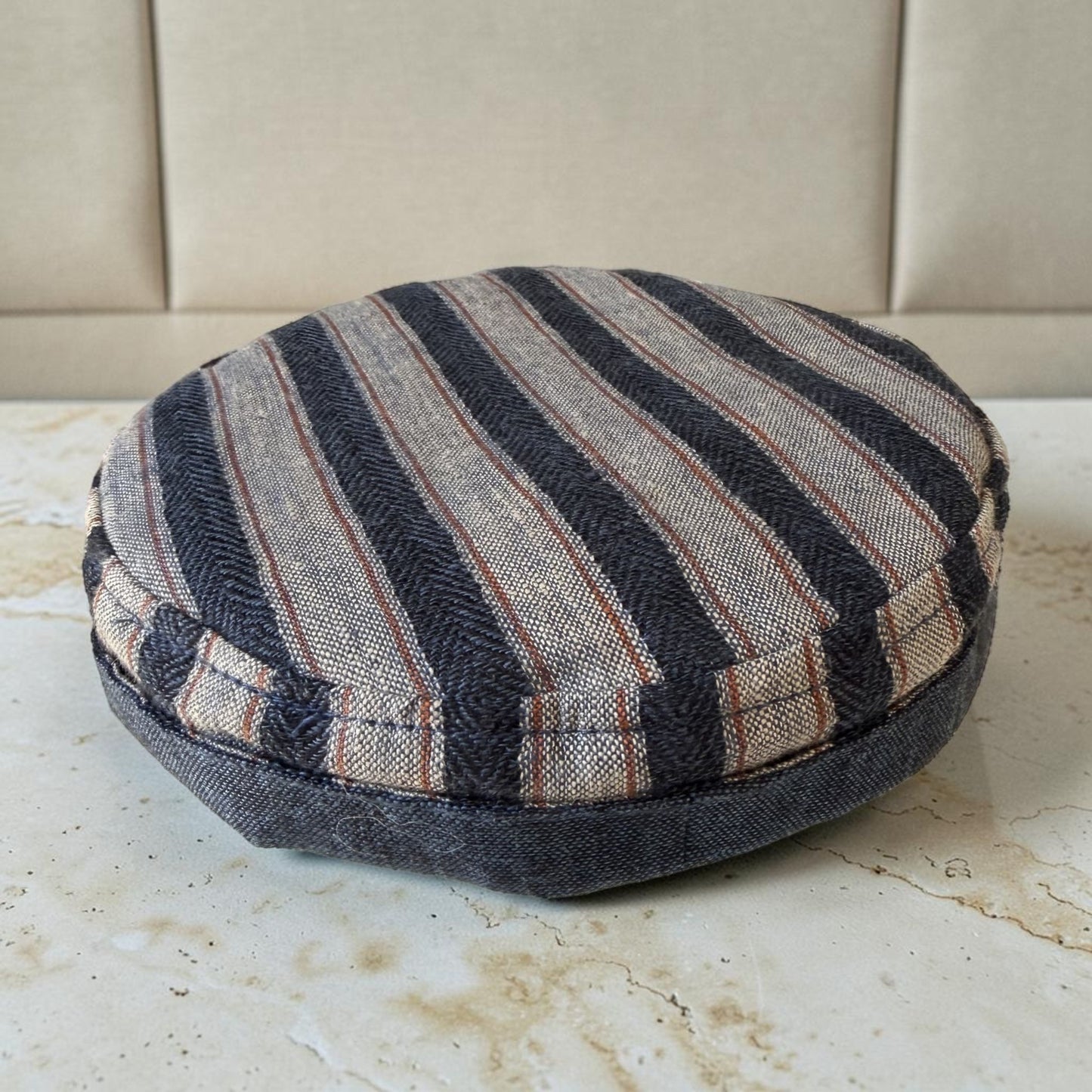 Denim Stripes & Jeans Blue, Two-in-One Jewish Kippah