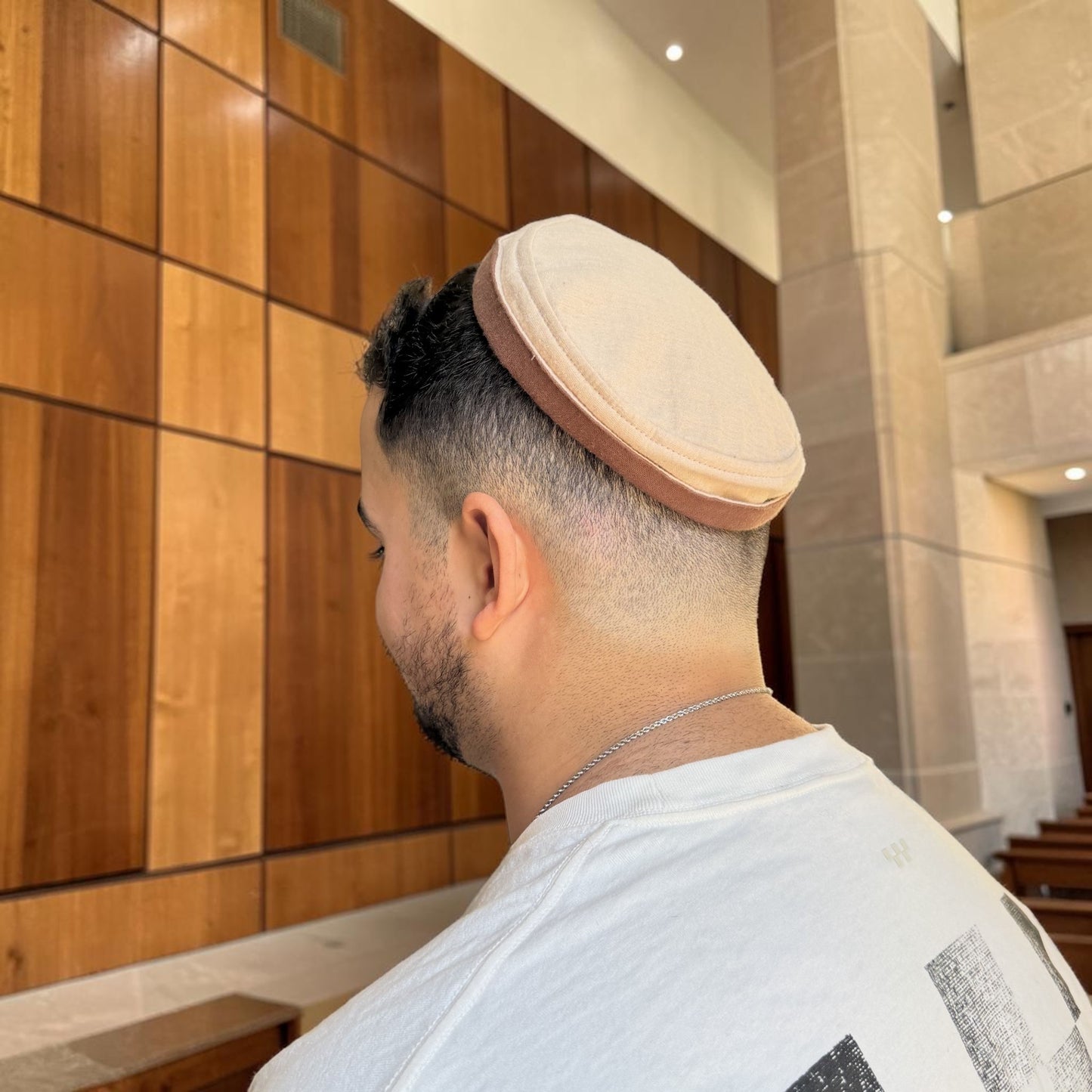 Brown & Khaki, Two-in-One Jewish Kippah