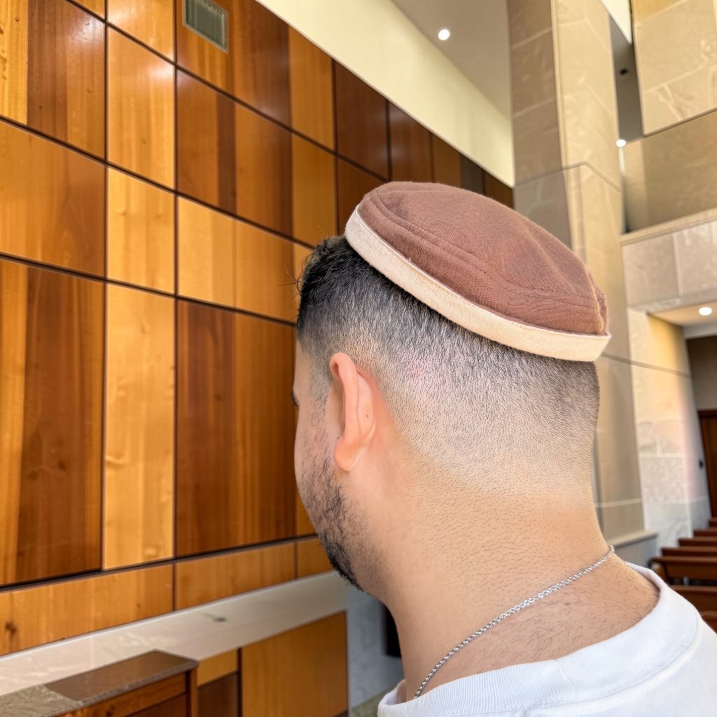 Brown & Khaki, Two-in-One Jewish Kippah