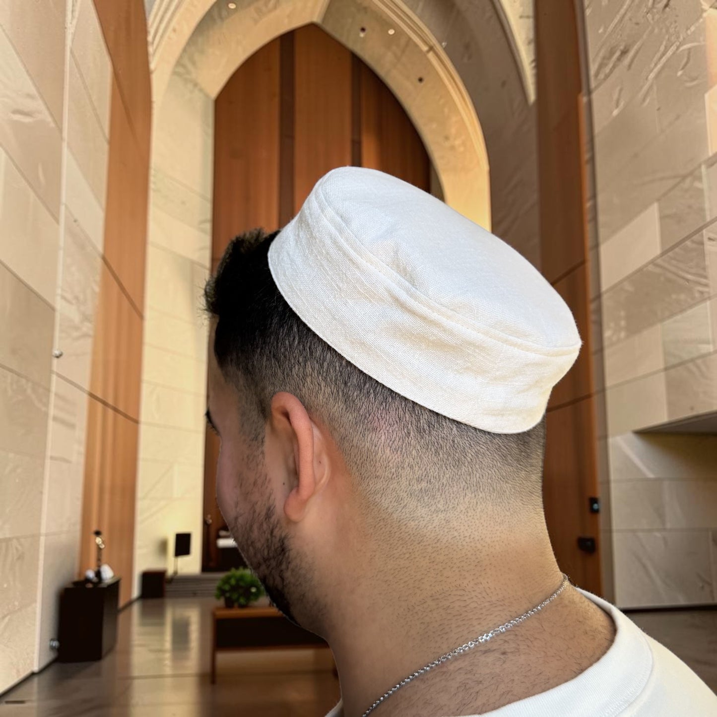 Ice Blue & White, Two-in-One Jewish Kippah