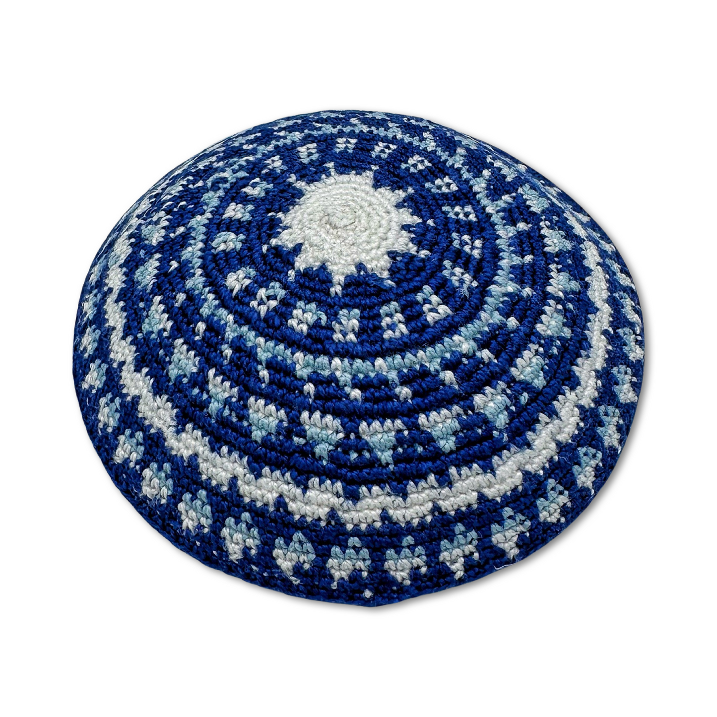 Blue Cotton Hand Made Kippah