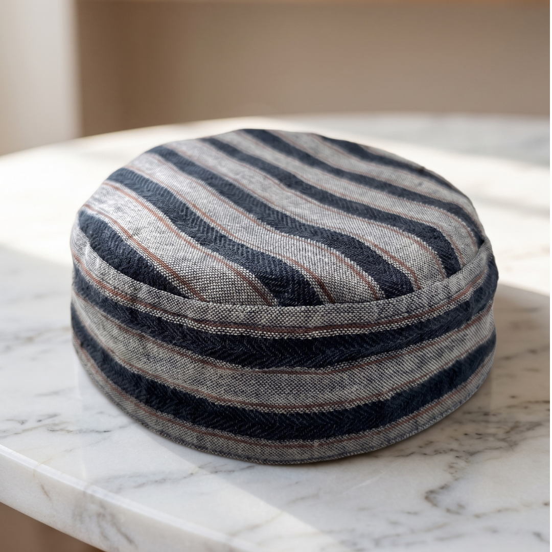 Denim Stripes & Jeans Blue | One Kippah, Four Unique Looks