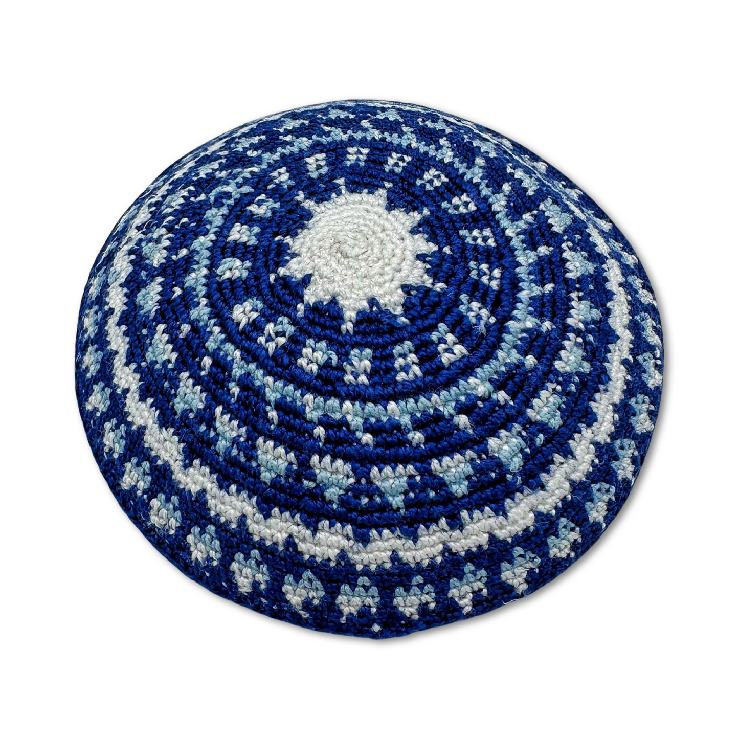 Blue Cotton Hand Made Kippah