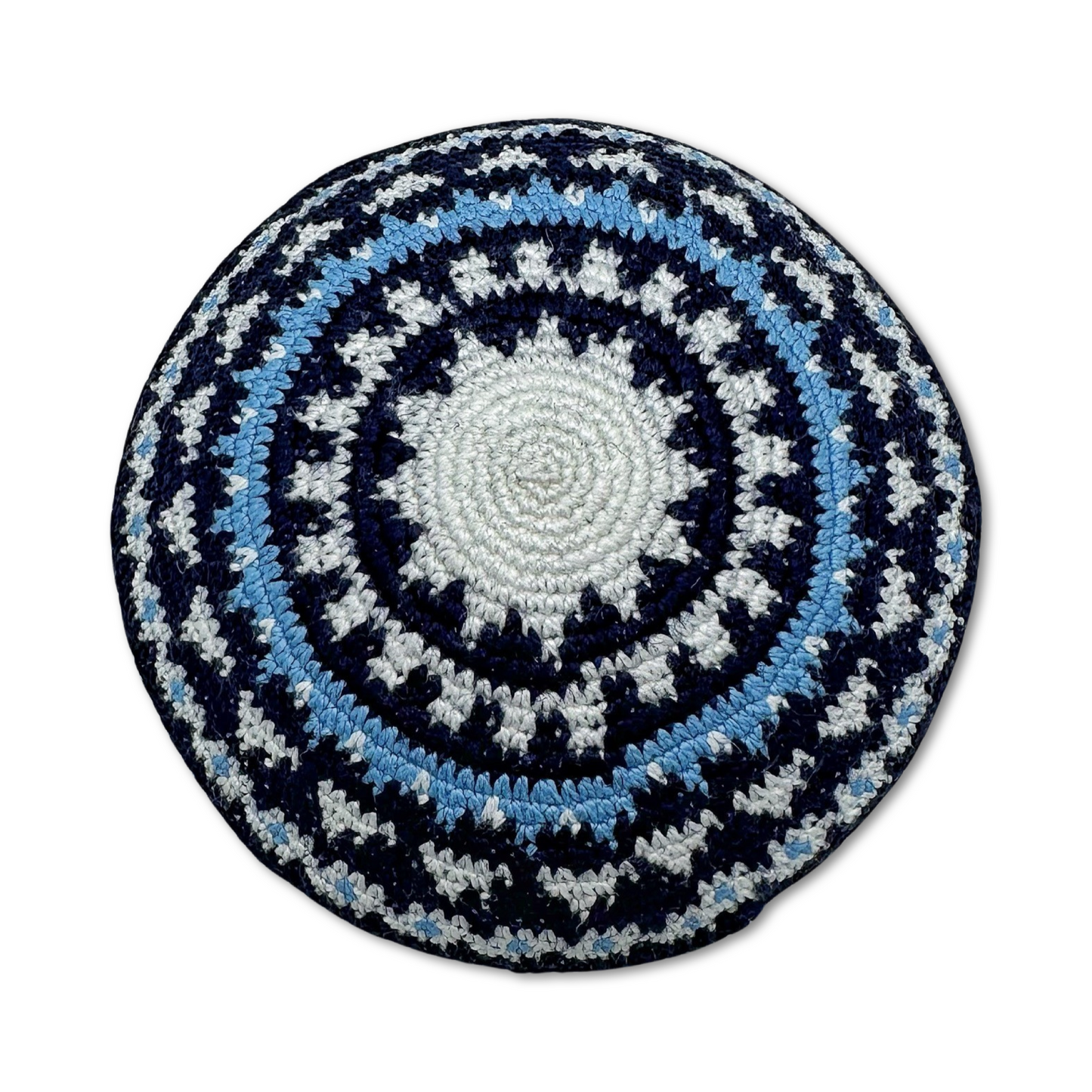Blue Cotton Hand Made Kippah