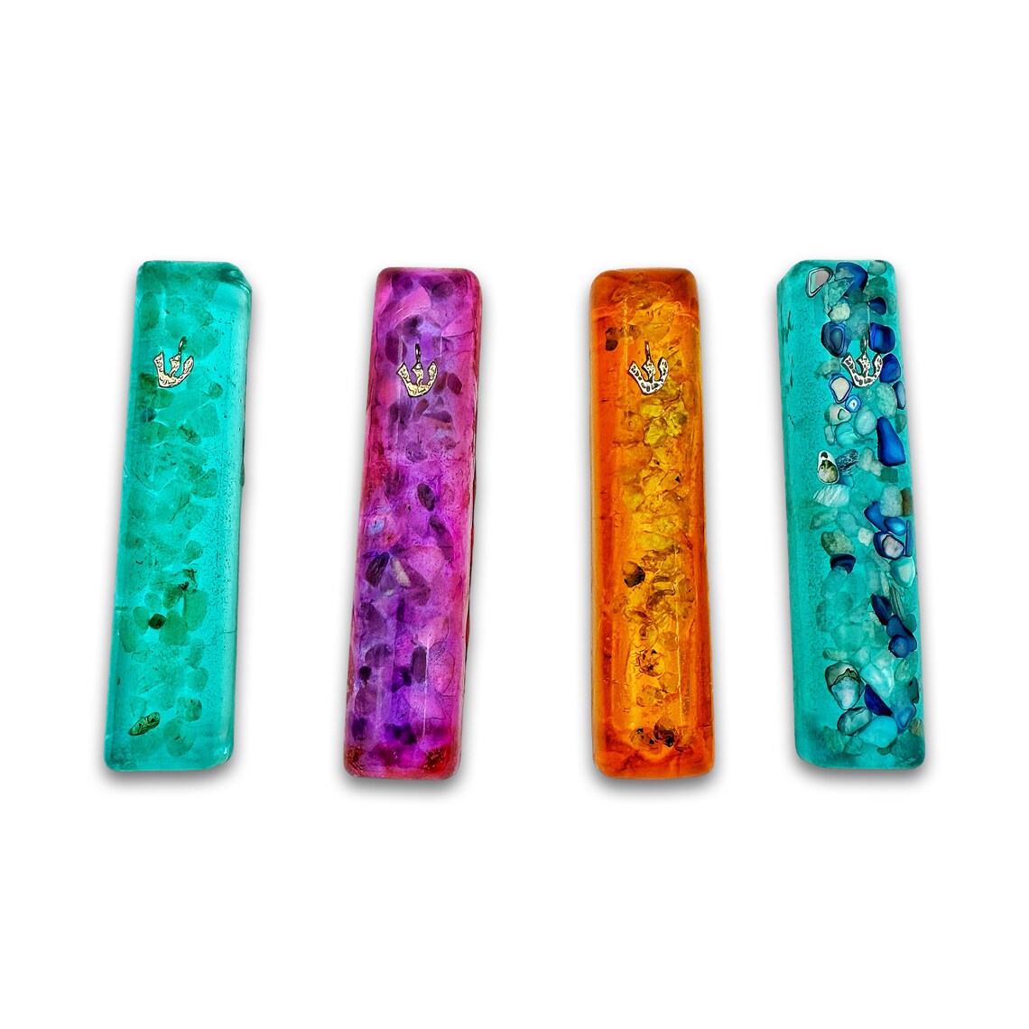 Crystals Colorful Hand Made Mezuzah