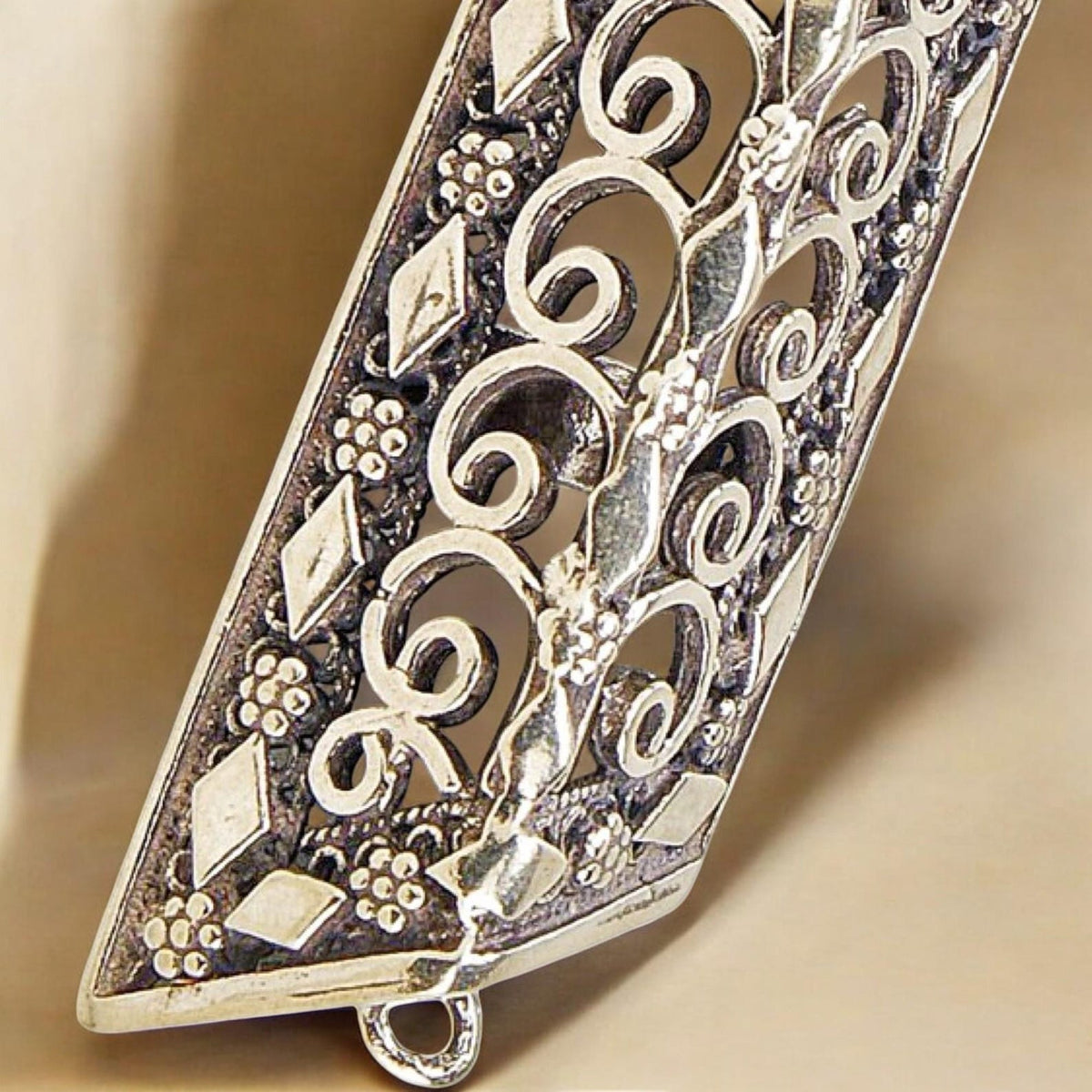 Étui à Mezouza Shin en argent sterling, art du filigrane yéménite
