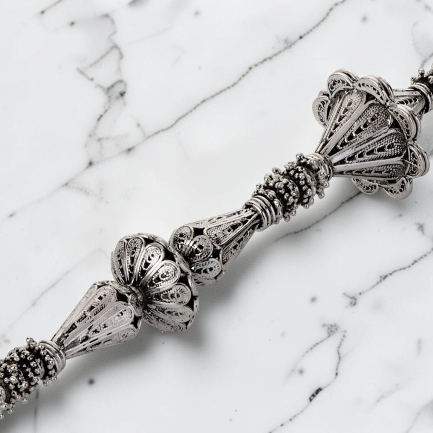 Sterling Silver Yemenite Filigree Torah Pointer Yad