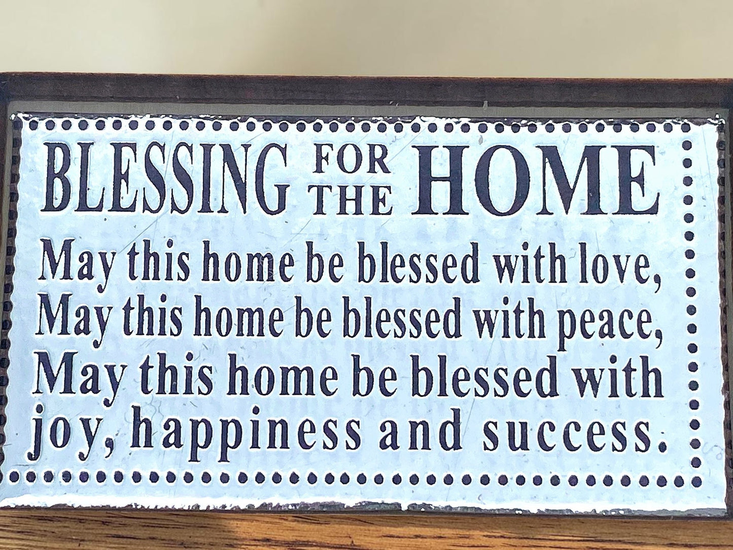 Wood Double Hamsa Home Blessing