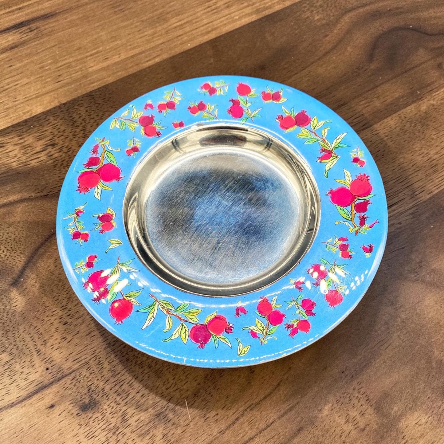 Pomegranate Design Stainless Steel Kiddush Cup