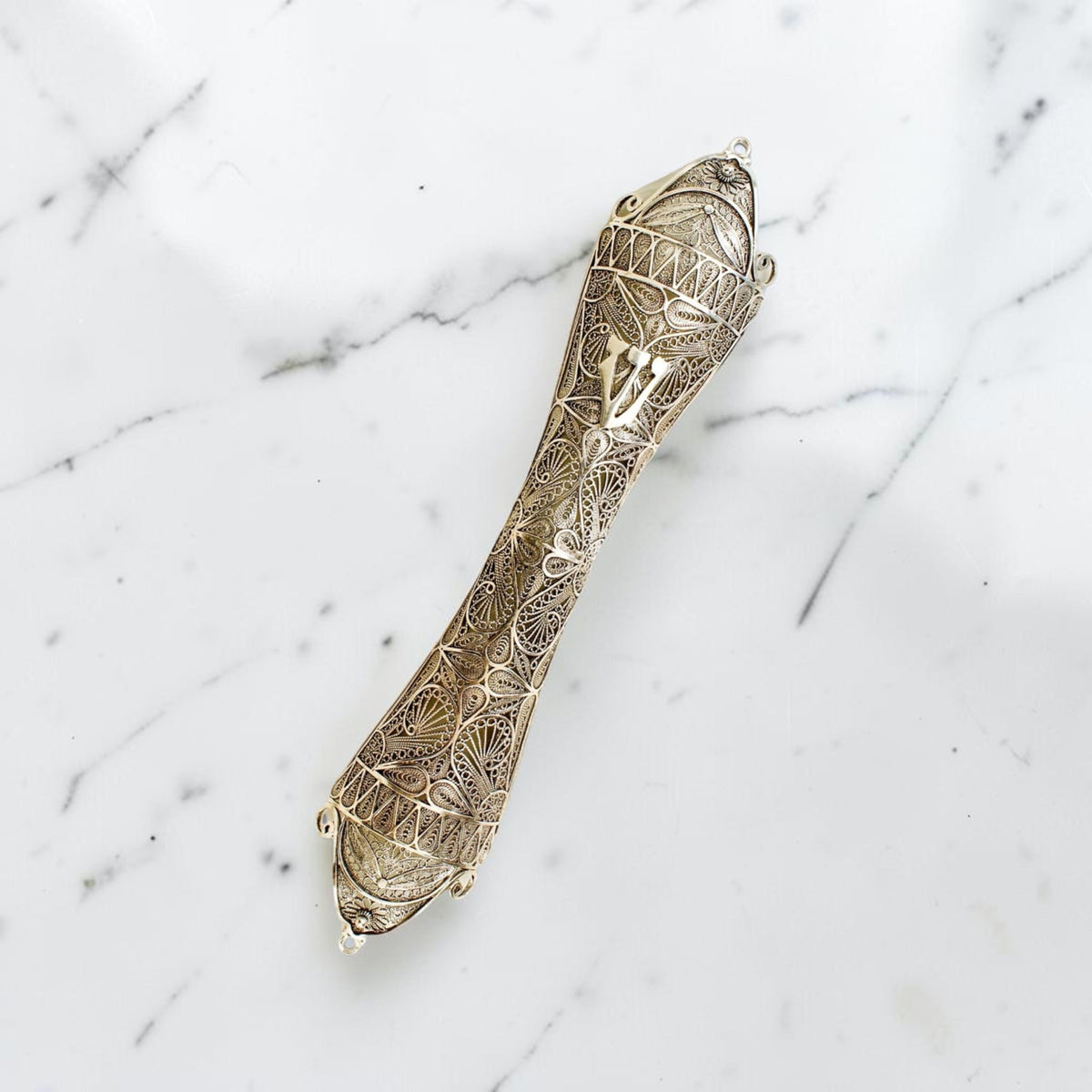 Mezouzah en filigrane yéménite en argent sterling au design unique