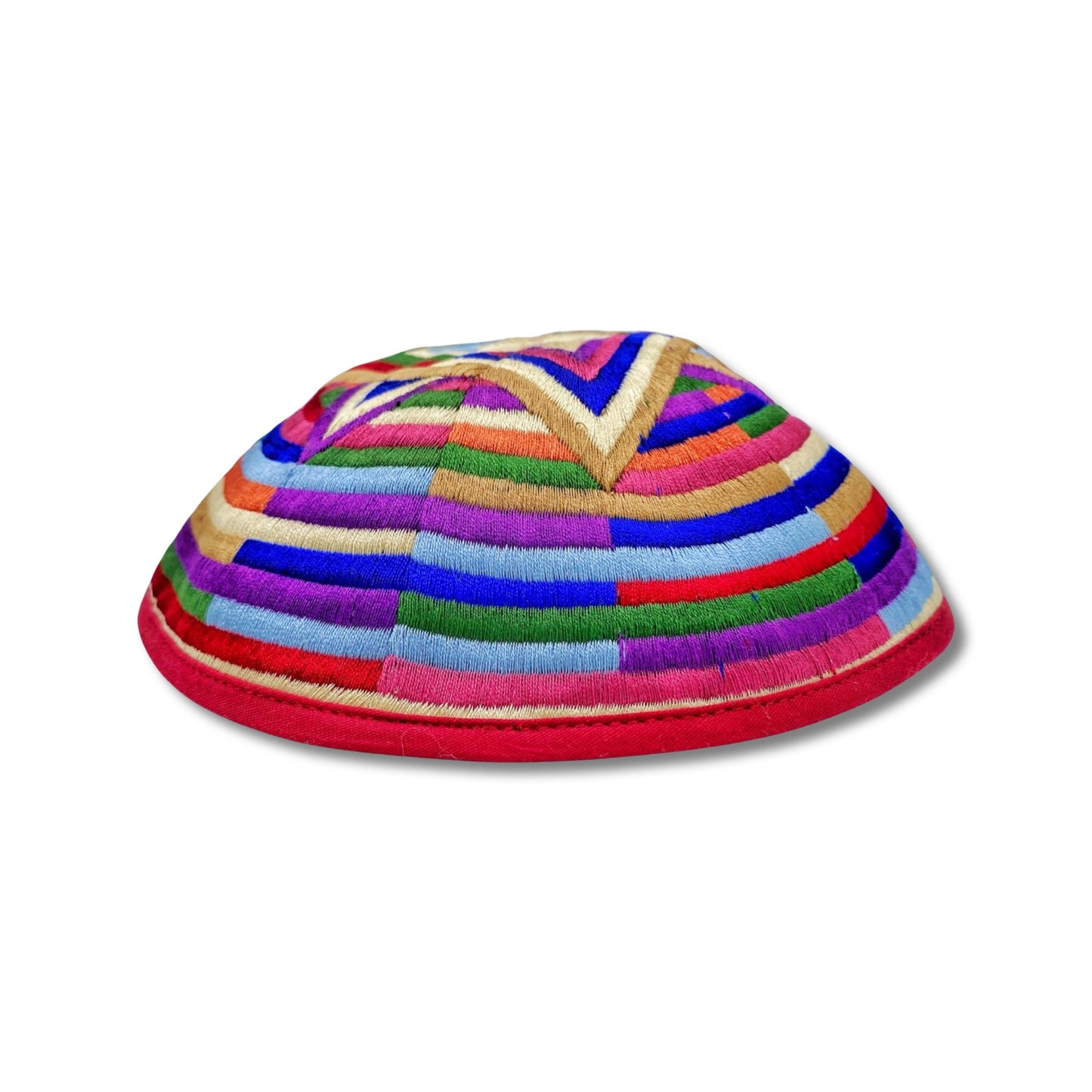 Colorful Star of David Embroidered Kippah