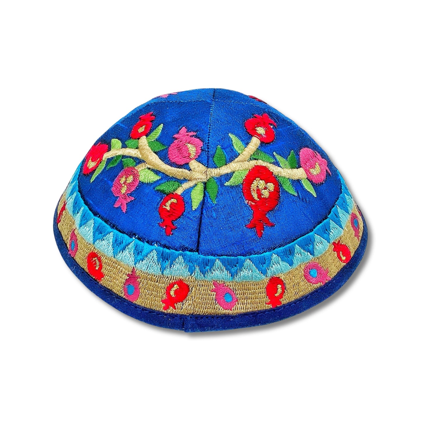 Colorful Pomegranate Embroidered Kippah