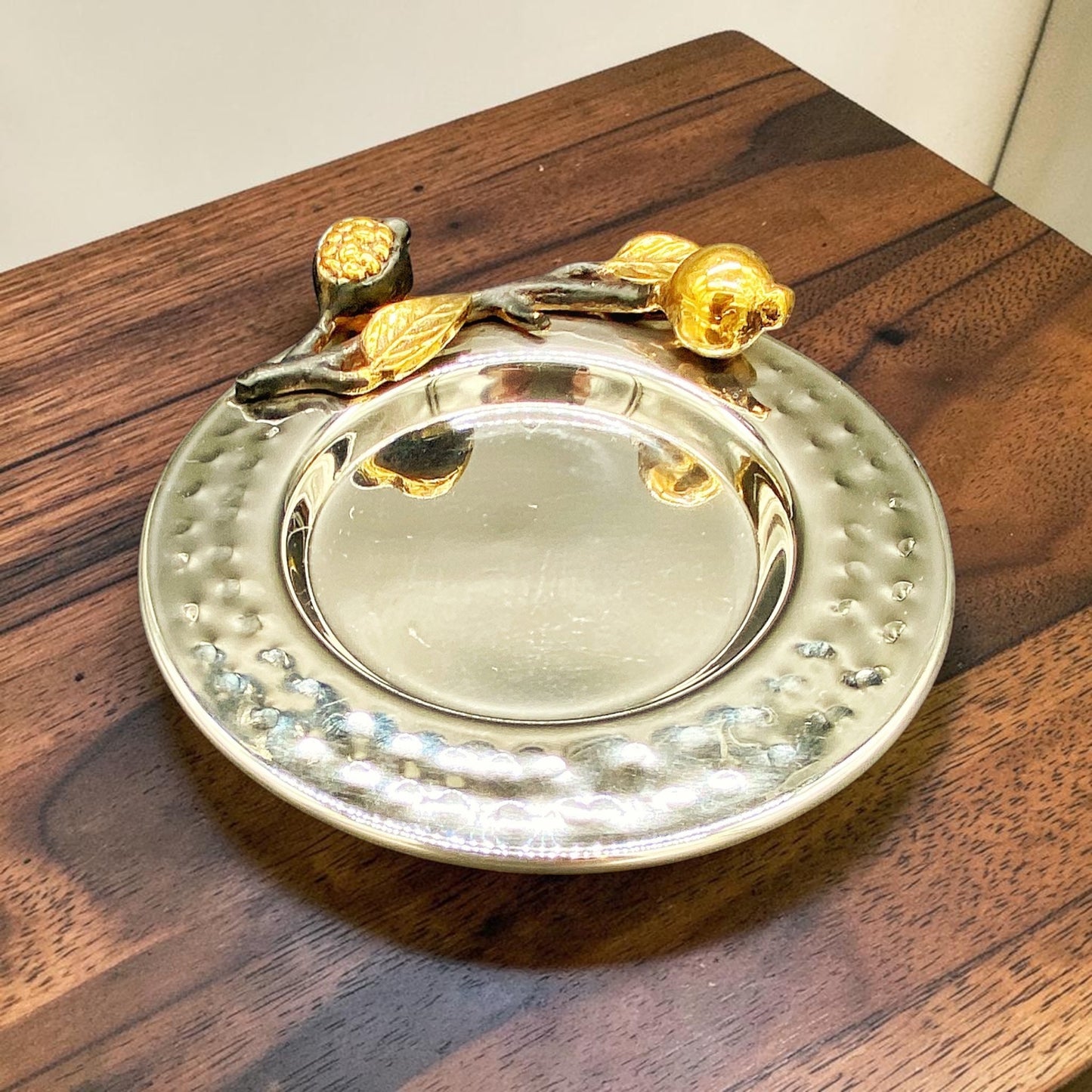 Silver Pomegranates Stainless Steel Kiddush Cup