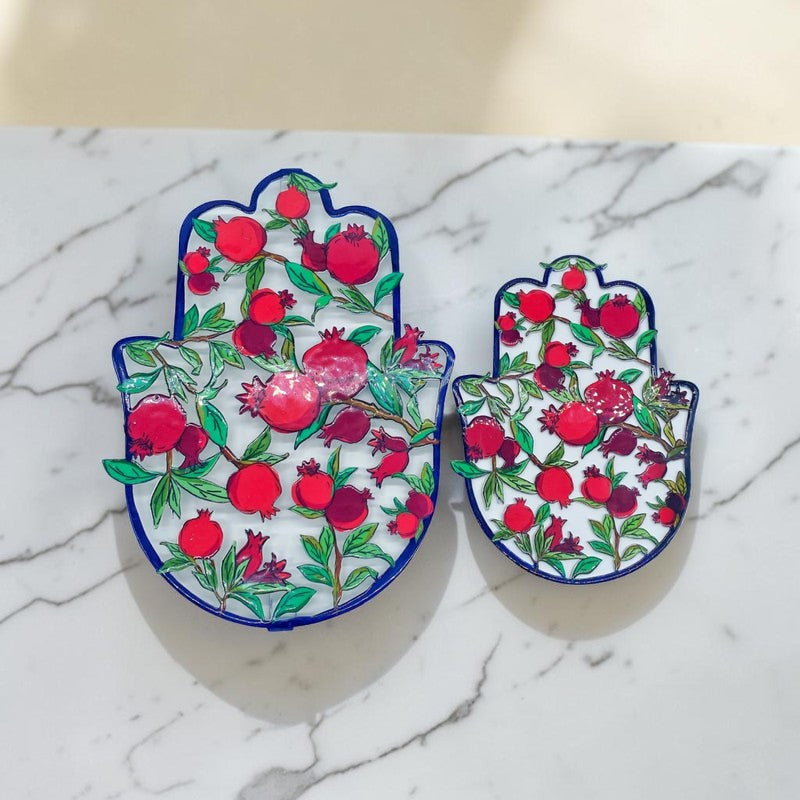 Pomegranate Metal Hamsa Wall Decoration