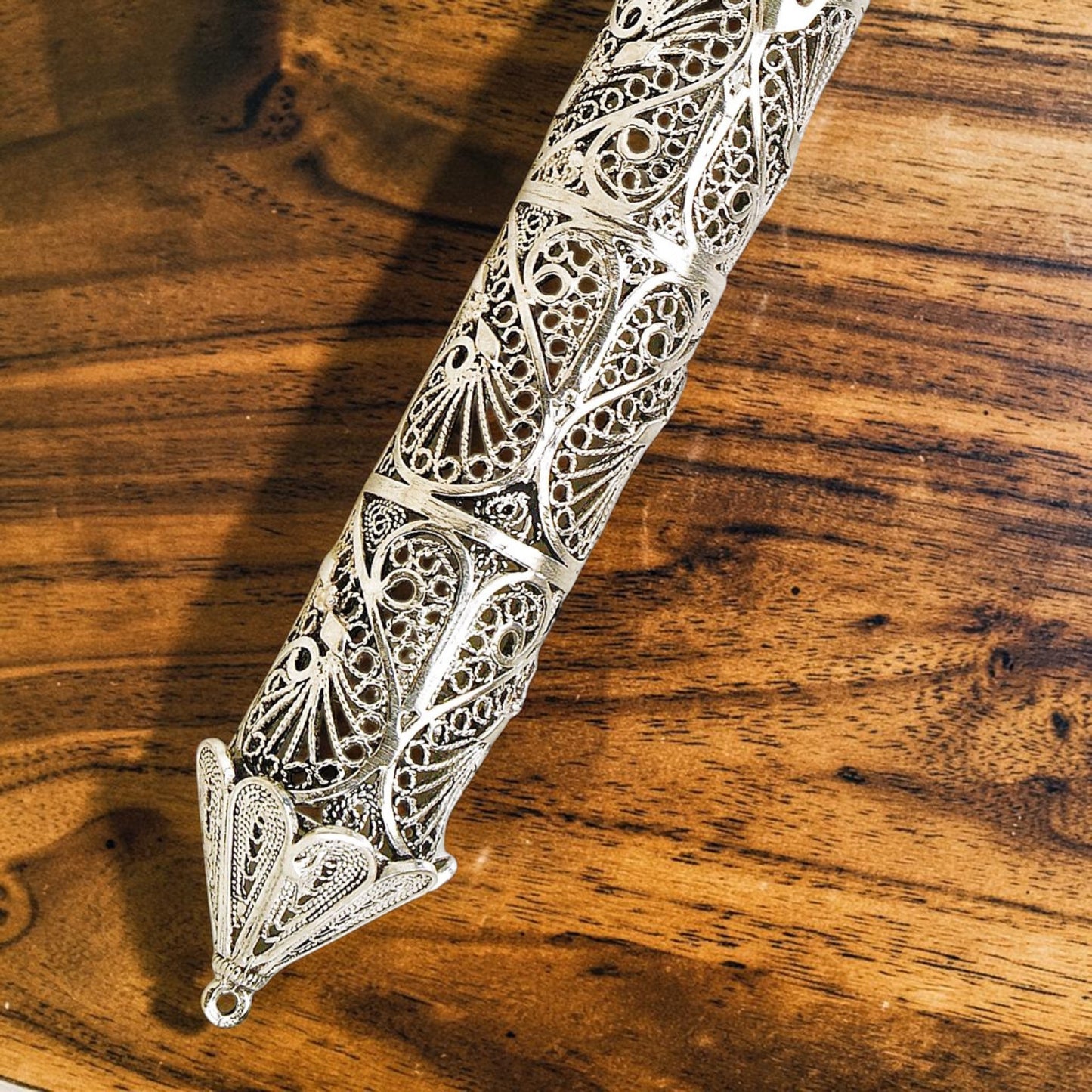 Sterling Silver Heart Mezuzah Case
