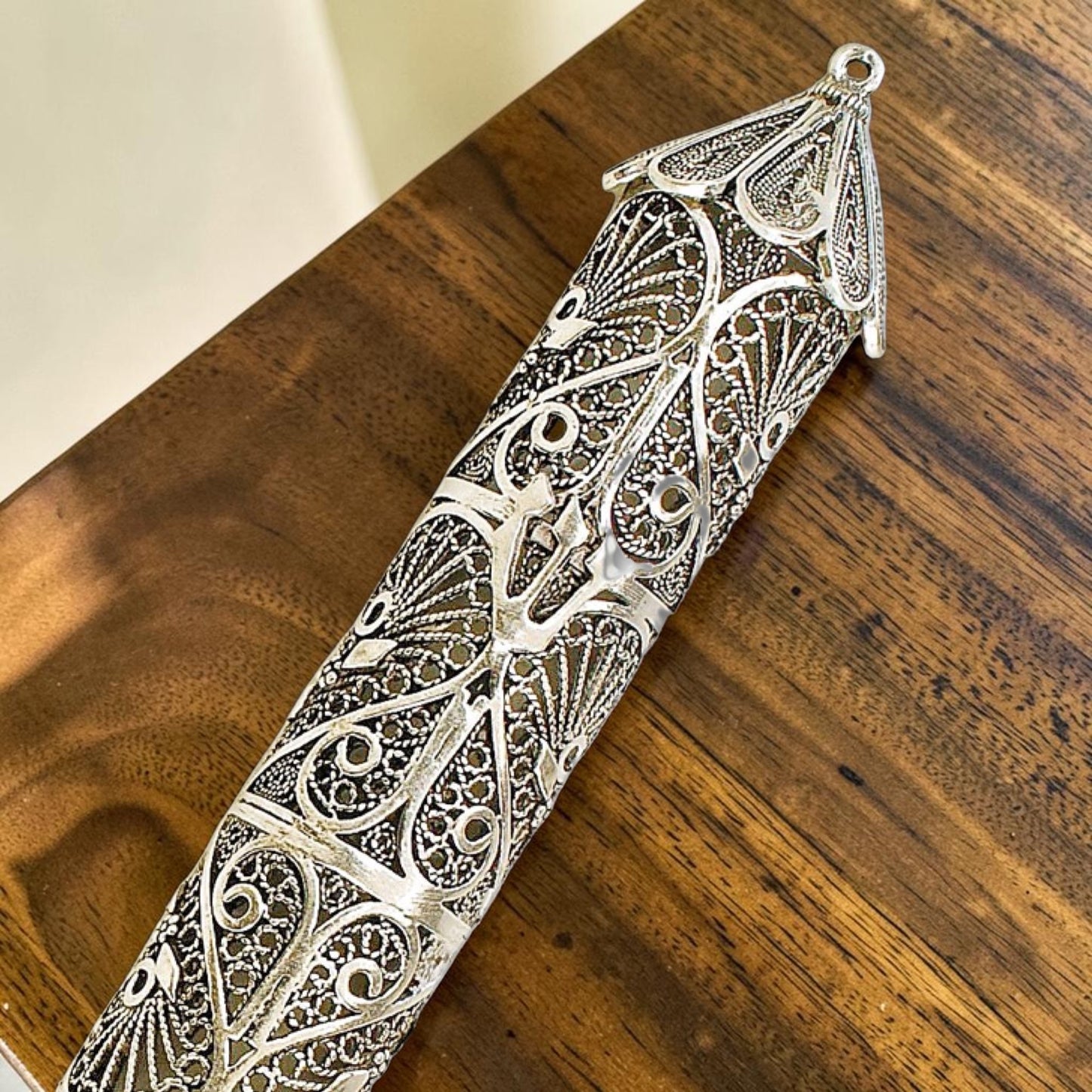 Sterling Silver Heart Mezuzah Case
