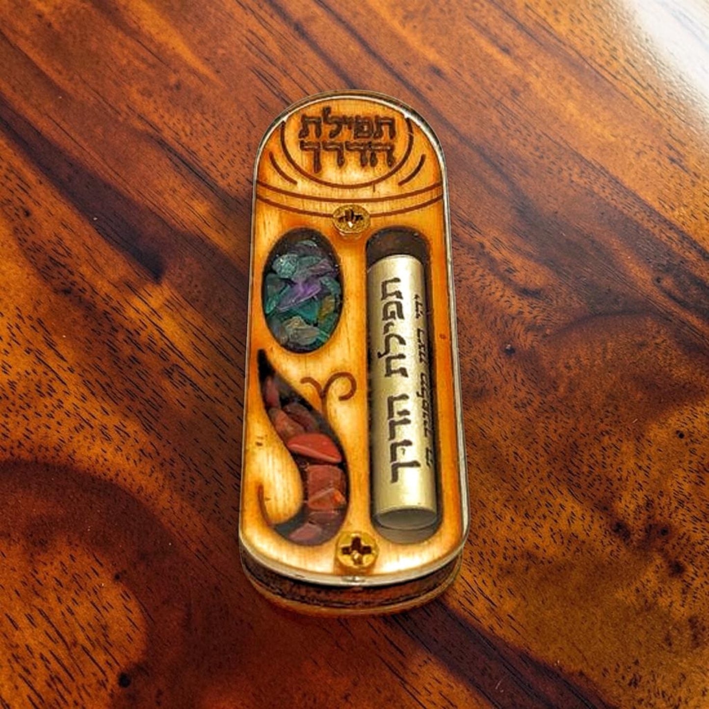 Car Mezuzah with Traveler Prayer Scroll