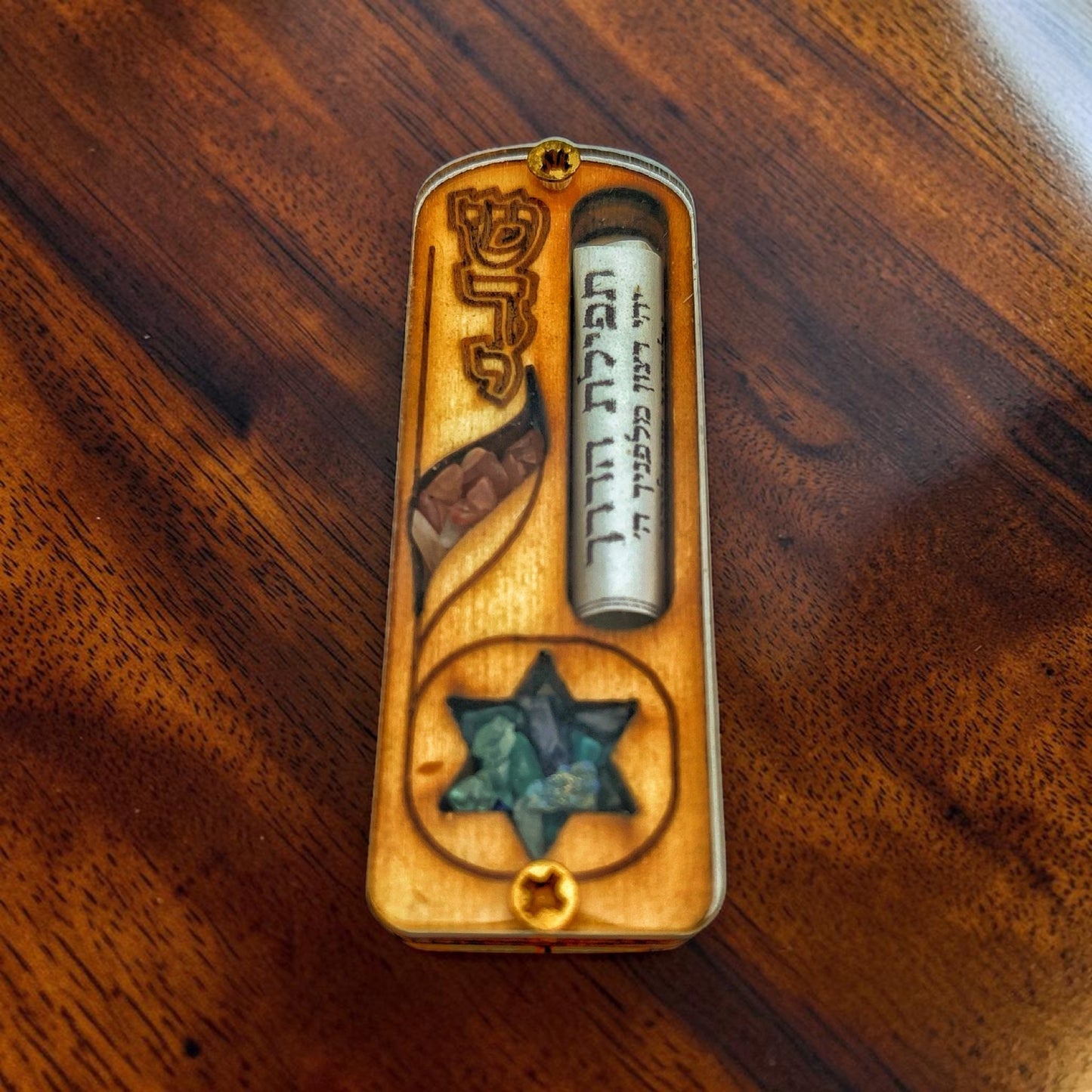 Car Mezuzah with Traveler Prayer Scroll