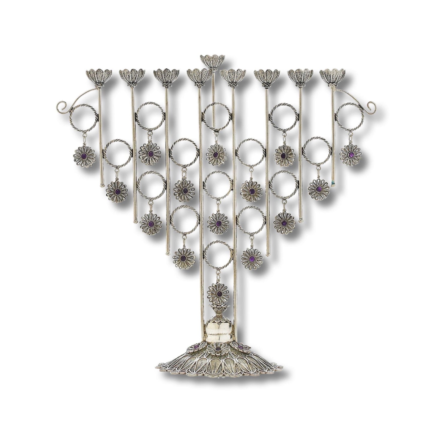 Big Sterling Silver Hanukkah Menorah