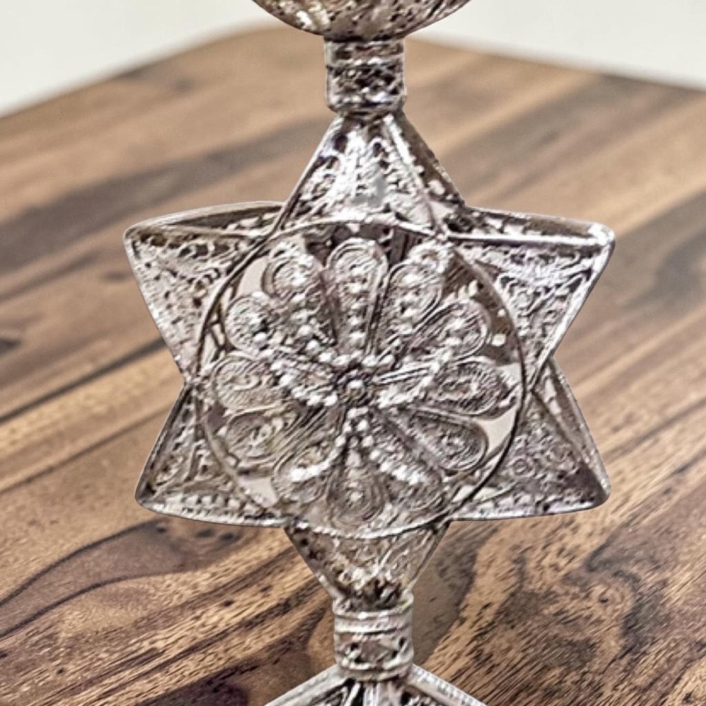 Sterling Silver Star of David Candle Holders