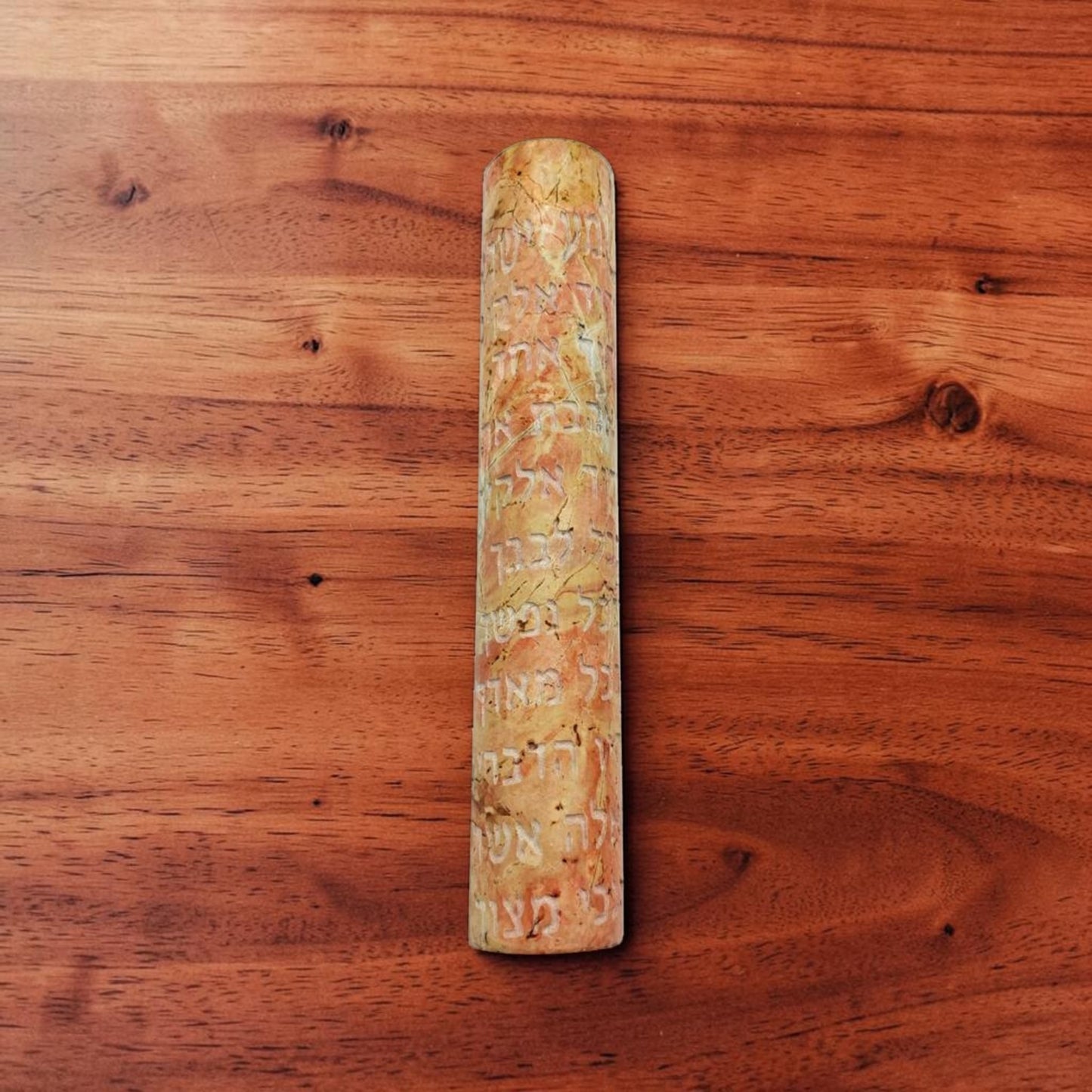 Shema Israel Jerusalem Stone Mezuzah Case
