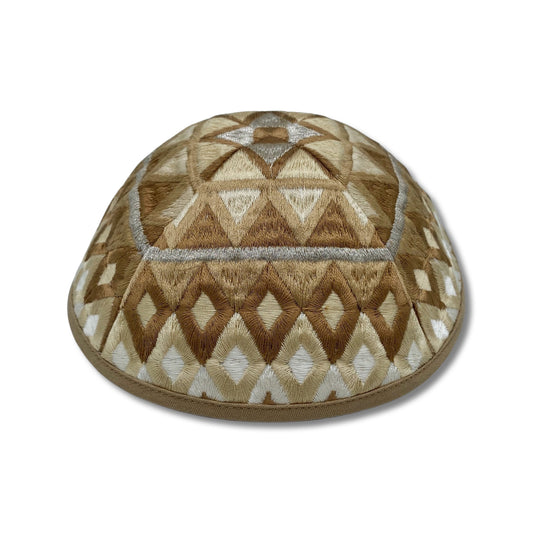 Blue/Gold Embroidered Kippah