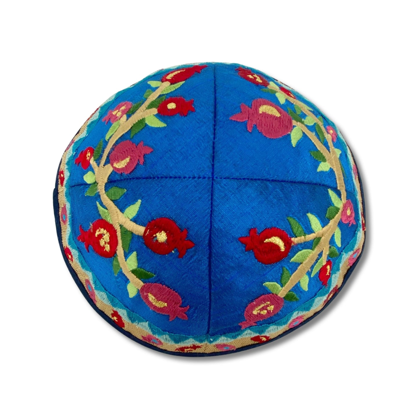Colorful Pomegranate Embroidered Kippah