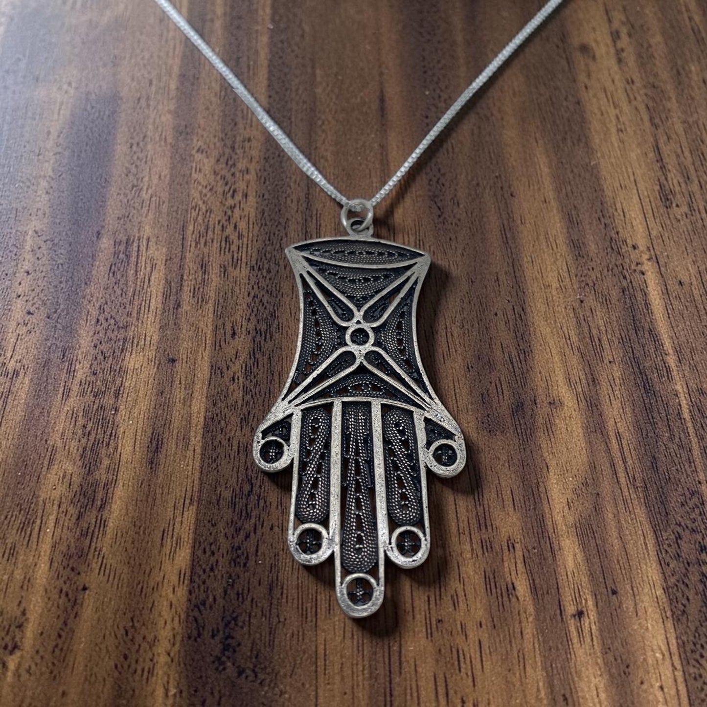 Sterling Silver Hamsa Necklace
