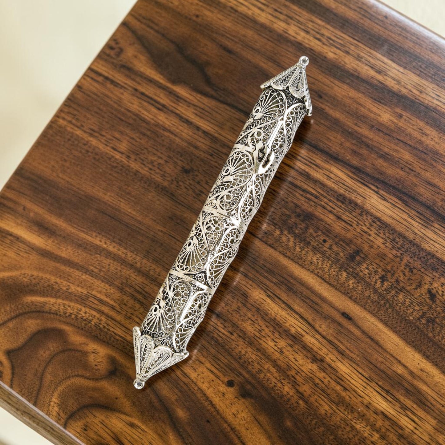 Sterling Silver Heart Mezuzah Case