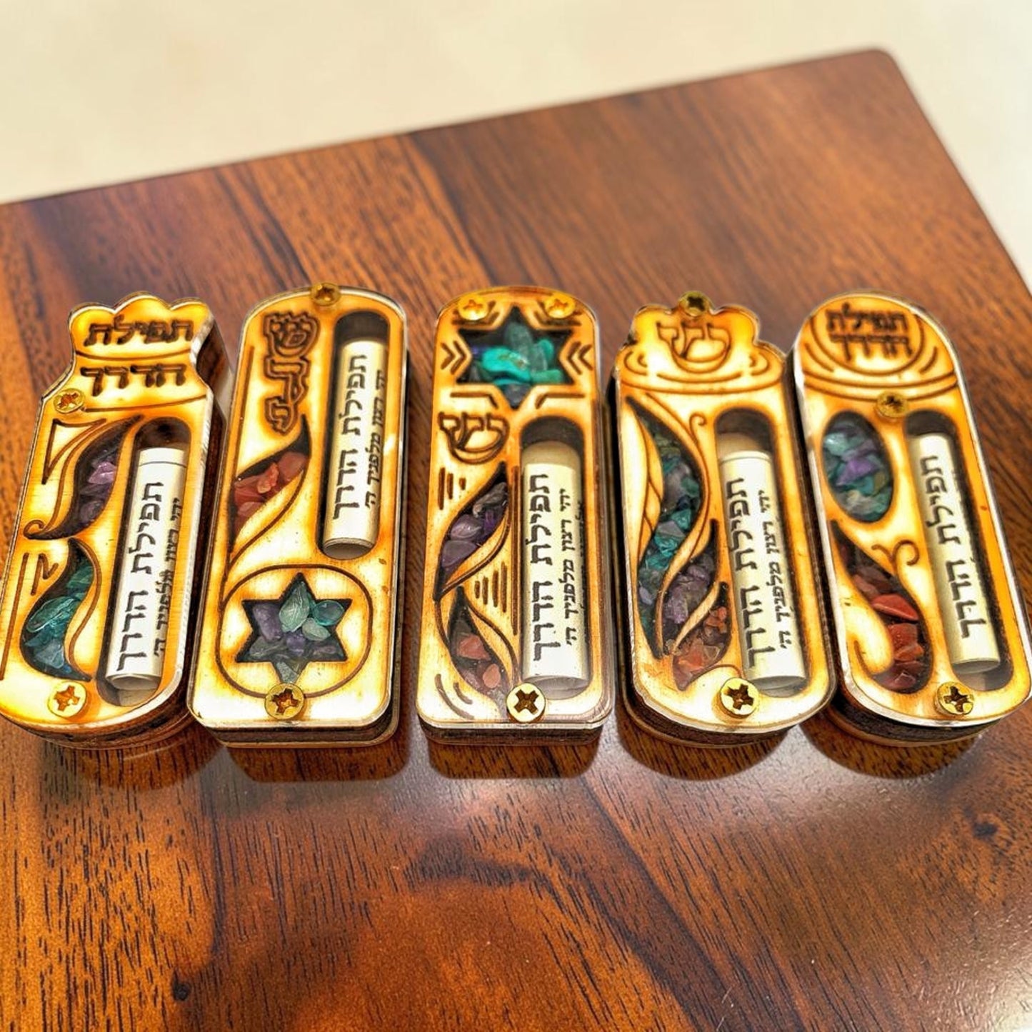 Car Mezuzah with Traveler Prayer Scroll