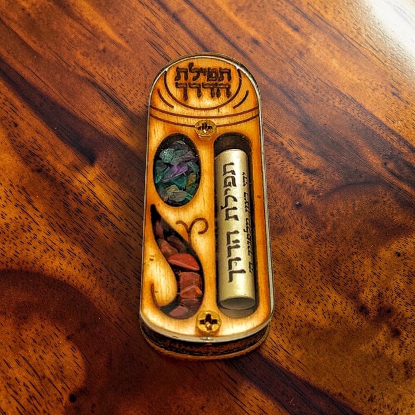 Car Mezuzah with Traveler Prayer Scroll