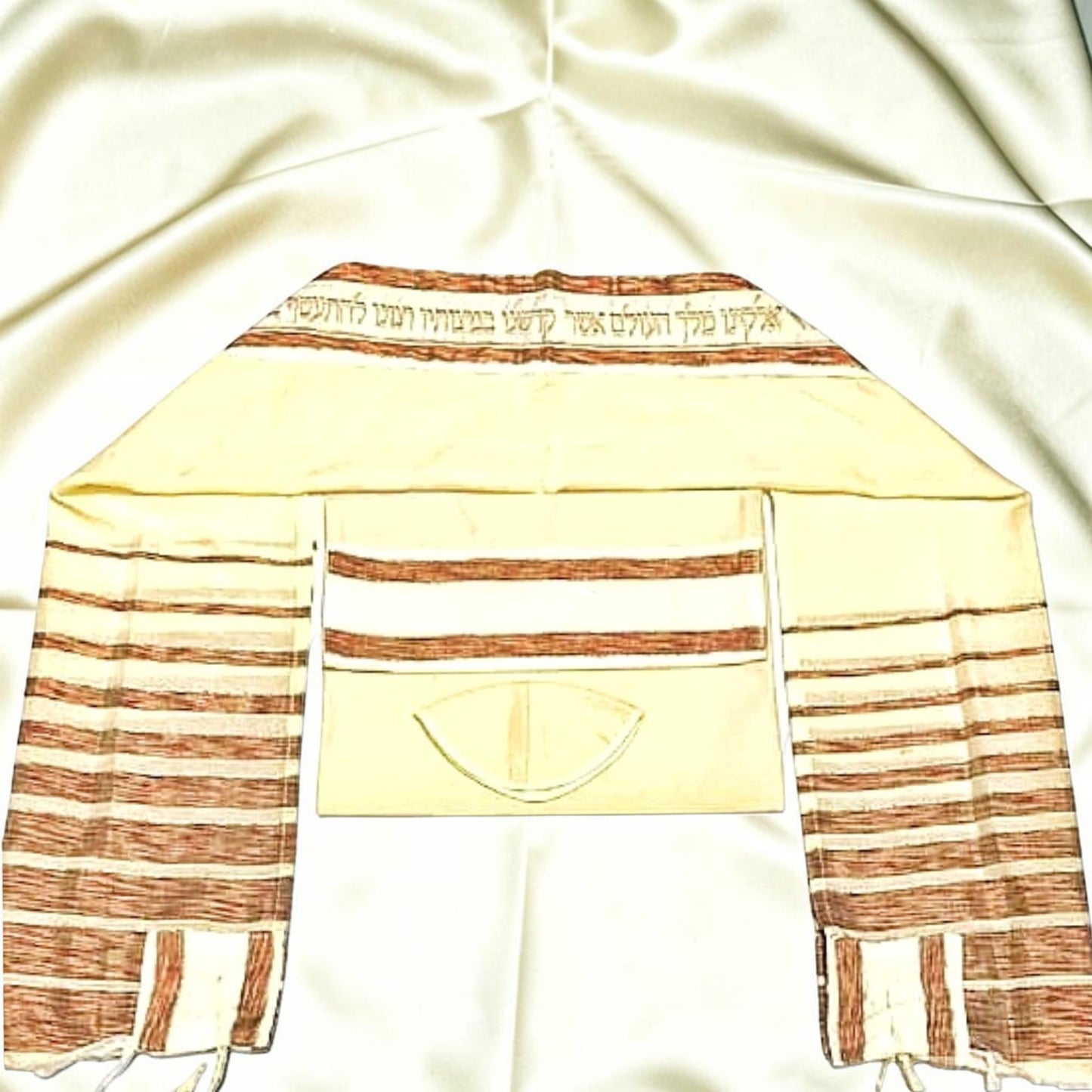 Handmade Wool Tallit Prayer Shawl Set