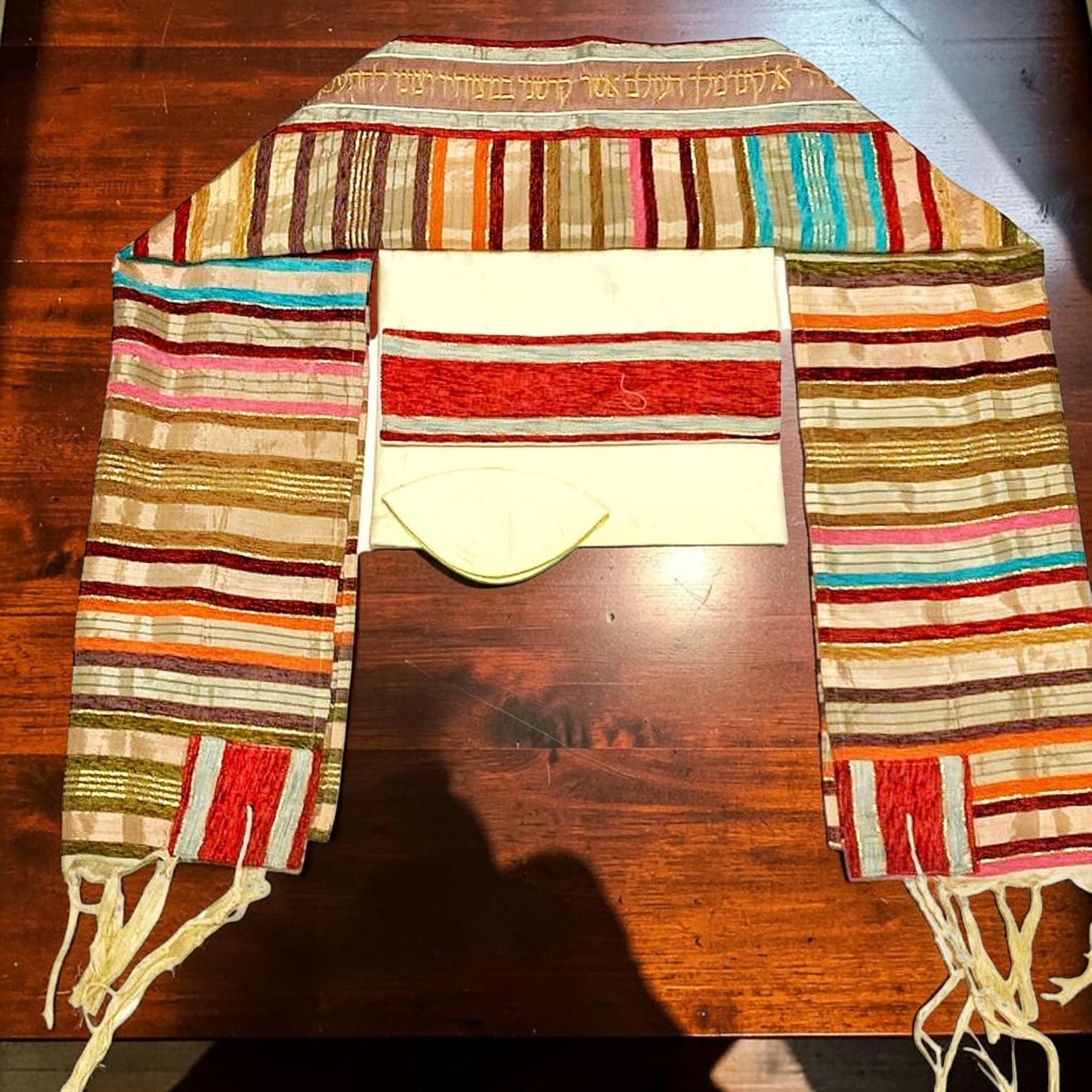 Handmade Wool Tallit Prayer Shawl Set