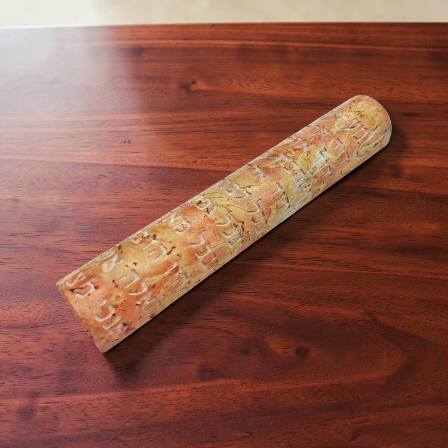 Shema Israel Jerusalem Stone Mezuzah Case