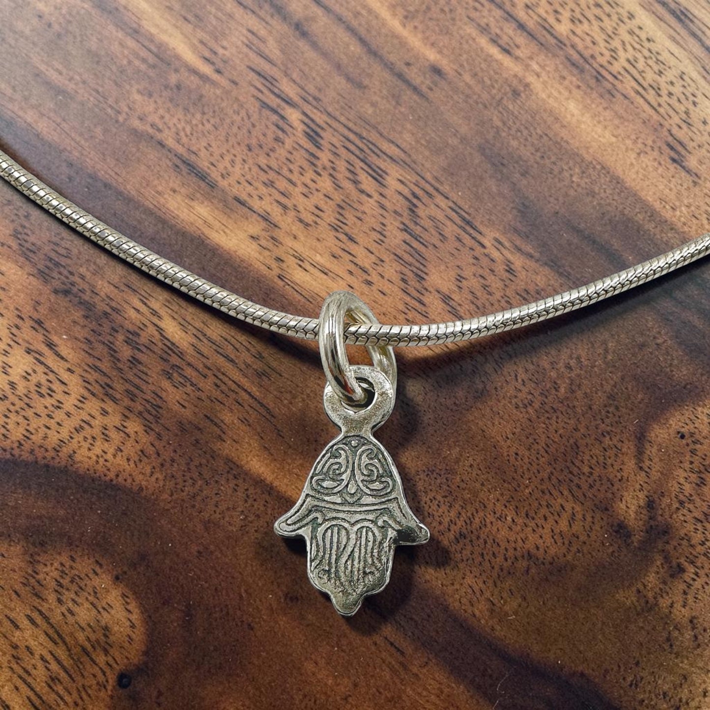 Mini Hamsa Necklace Sterling Silver or Gold Filled